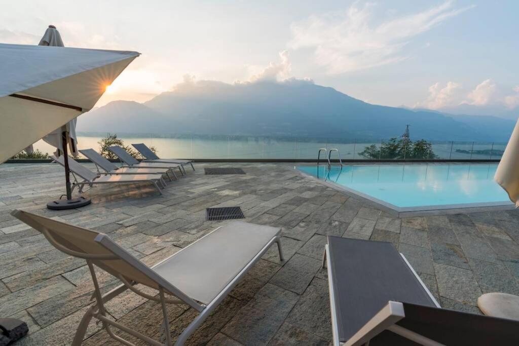Magic Lake View With Beautiful Pool Area Bellano Exterior photo
